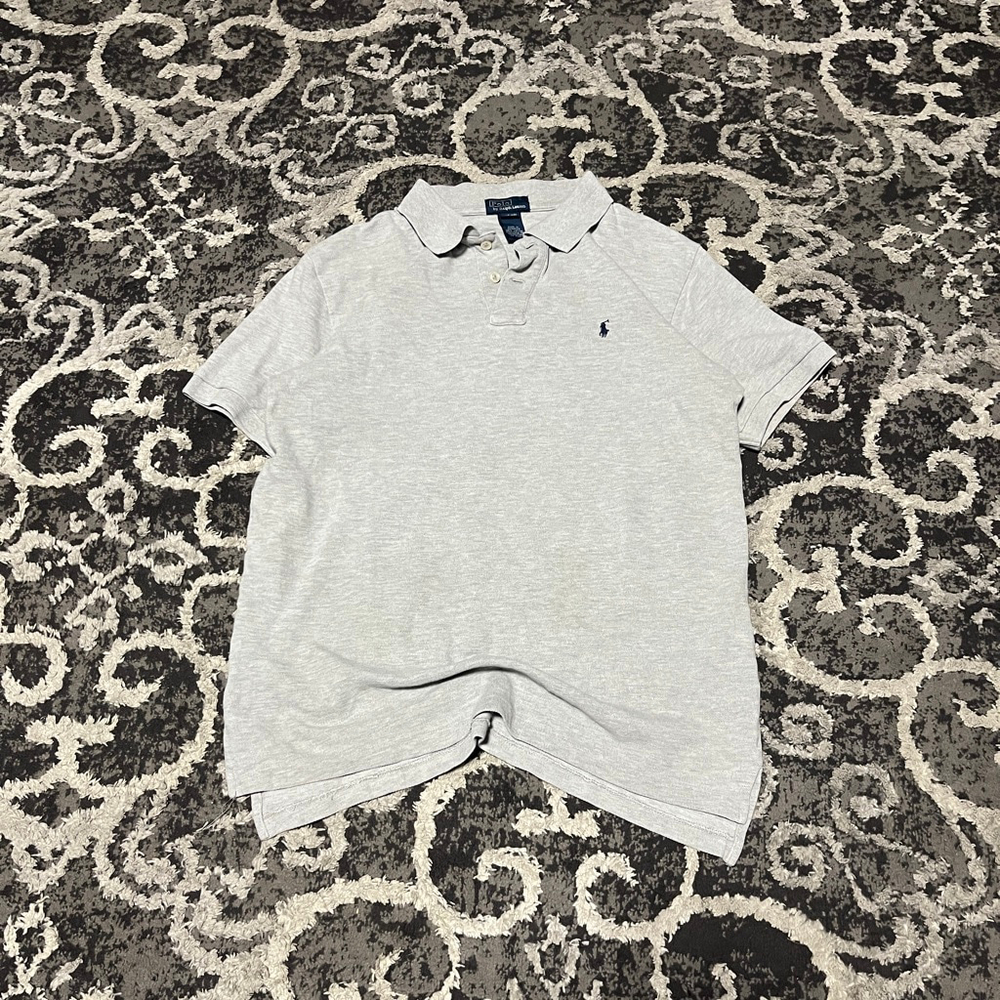Men's Polo by Ralph Lauren Gray Polo Shirt S